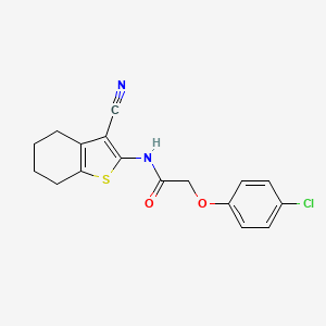 2-(4-chlorophenoxy)-N-(3-cyano-4,5,6,7-tetrahydro-1-benzothiophen-2-yl)acetamide