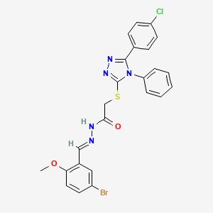 N'-[(E)-(5-bromo-2-methoxyphenyl)methylidene]-2-{[5-(4-chlorophenyl)-4-phenyl-4H-1,2,4-triazol-3-yl]sulfanyl}acetohydrazide