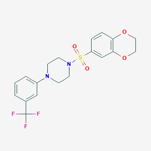 1-(2,3-Dihydro-1,4-benzodioxin-6-ylsulfonyl)-4-[3-(trifluoromethyl)phenyl]piperazine