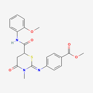 methyl 4-({(2Z)-6-[(2-methoxyphenyl)carbamoyl]-3-methyl-4-oxo-1,3-thiazinan-2-ylidene}amino)benzoate