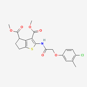 dimethyl 2-{[(4-chloro-3-methylphenoxy)acetyl]amino}-5,6-dihydro-4H-cyclopenta[b]thiophene-3,4-dicarboxylate