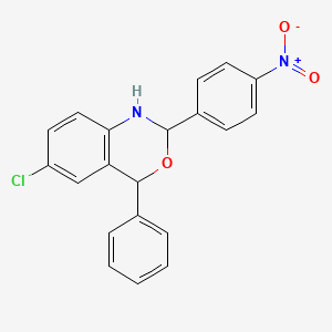 6-chloro-2-(4-nitrophenyl)-4-phenyl-2,4-dihydro-1H-3,1-benzoxazine