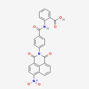 2-({[4-(6-nitro-1,3-dioxo-1H-benzo[de]isoquinolin-2(3H)-yl)phenyl]carbonyl}amino)benzoic acid