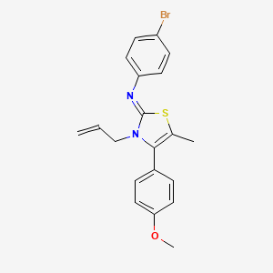 4-bromo-N-[(2Z)-4-(4-methoxyphenyl)-5-methyl-3-(prop-2-en-1-yl)-1,3-thiazol-2(3H)-ylidene]aniline