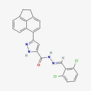 N'-[(E)-(2,6-dichlorophenyl)methylidene]-3-(1,2-dihydroacenaphthylen-5-yl)-1H-pyrazole-5-carbohydrazide