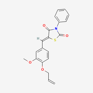 (5Z)-5-[3-methoxy-4-(prop-2-en-1-yloxy)benzylidene]-3-phenyl-1,3-thiazolidine-2,4-dione