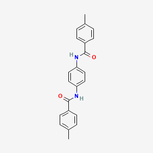 molecular formula C22H20N2O2 B11686346 N,N'-benzene-1,4-diylbis(4-methylbenzamide) 