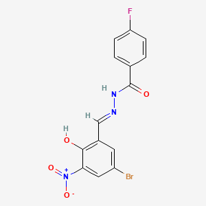 N'-[(E)-(5-bromo-2-hydroxy-3-nitrophenyl)methylidene]-4-fluorobenzohydrazide