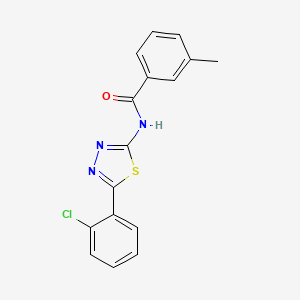 N-[5-(2-chlorophenyl)-1,3,4-thiadiazol-2-yl]-3-methylbenzamide