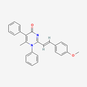 2-[(E)-2-(4-methoxyphenyl)ethenyl]-6-methyl-1,5-diphenylpyrimidin-4(1H)-one