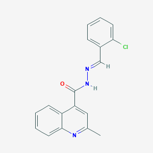 molecular formula C18H14ClN3O B11686451 N'-[(E)-(2-chlorophenyl)methylidene]-2-methylquinoline-4-carbohydrazide 