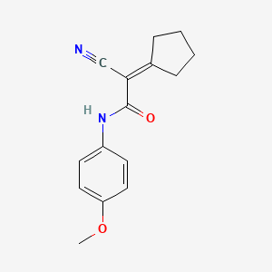 molecular formula C15H16N2O2 B11686458 2-cyano-2-cyclopentylidene-N-(4-methoxyphenyl)acetamide 