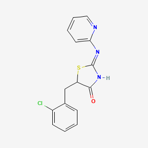 5-(2-Chlorobenzyl)-2-(2-pyridylimino)-1,3-thiazolan-4-one