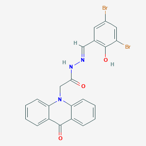 N'-[(E)-(3,5-dibromo-2-hydroxyphenyl)methylidene]-2-(9-oxoacridin-10(9H)-yl)acetohydrazide