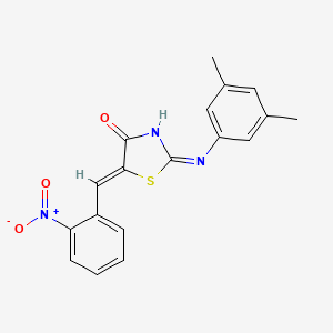 (2Z,5Z)-2-[(3,5-dimethylphenyl)imino]-5-(2-nitrobenzylidene)-1,3-thiazolidin-4-one