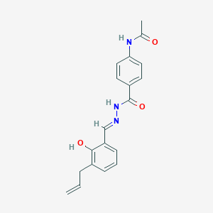 N-[4-({(2E)-2-[2-hydroxy-3-(prop-2-en-1-yl)benzylidene]hydrazinyl}carbonyl)phenyl]acetamide