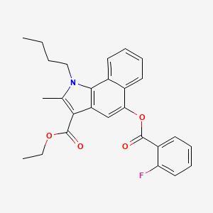 ethyl 1-butyl-5-{[(2-fluorophenyl)carbonyl]oxy}-2-methyl-1H-benzo[g]indole-3-carboxylate