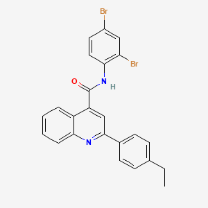 N-(2,4-dibromophenyl)-2-(4-ethylphenyl)quinoline-4-carboxamide