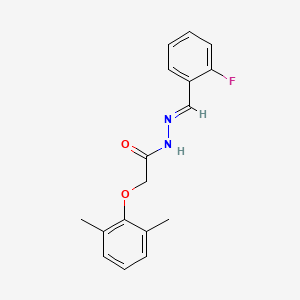 2-(2,6-dimethylphenoxy)-N'-[(E)-(2-fluorophenyl)methylidene]acetohydrazide