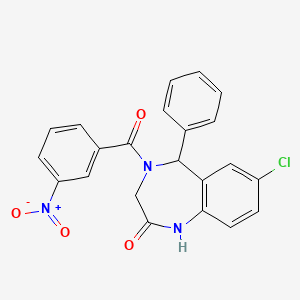 7-chloro-4-(3-nitrobenzoyl)-5-phenyl-4,5-dihydro-1H-benzo[e][1,4]diazepin-2(3H)-one