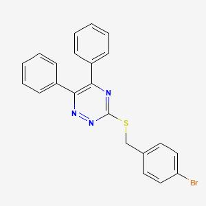 3-((4-Bromobenzyl)thio)-5,6-diphenyl-1,2,4-triazine