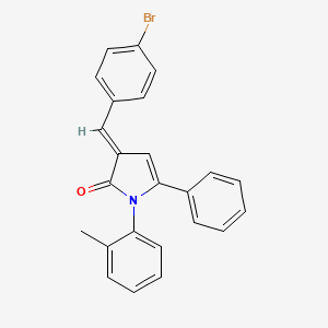 (3E)-3-(4-bromobenzylidene)-1-(2-methylphenyl)-5-phenyl-1,3-dihydro-2H-pyrrol-2-one