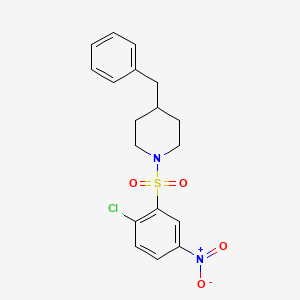 4-Benzyl-1-(2-chloro-5-nitrobenzenesulfonyl)piperidine