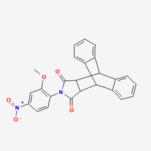 molecular formula C25H18N2O5 B11686767 17-(2-Methoxy-4-nitrophenyl)-17-azapentacyclo[6.6.5.02,7.09,14.015,19]nonadeca-2,4,6,9,11,13-hexaene-16,18-dione 