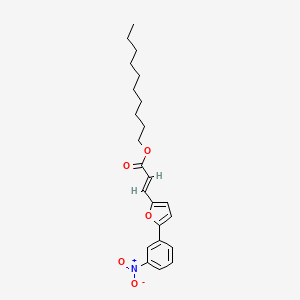 decyl (2E)-3-[5-(3-nitrophenyl)furan-2-yl]prop-2-enoate