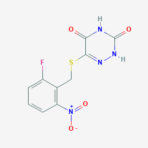 6-[(2-fluoro-6-nitrobenzyl)sulfanyl]-1,2,4-triazine-3,5(2H,4H)-dione