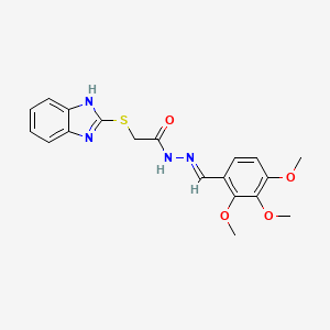 2-(1H-benzimidazol-2-ylsulfanyl)-N'-[(E)-(2,3,4-trimethoxyphenyl)methylidene]acetohydrazide