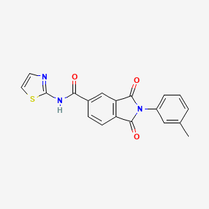 2-(3-methylphenyl)-1,3-dioxo-N-(1,3-thiazol-2-yl)-2,3-dihydro-1H-isoindole-5-carboxamide