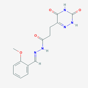 (E)-3-(3,5-dioxo-2,3,4,5-tetrahydro-1,2,4-triazin-6-yl)-N'-(2-methoxybenzylidene)propanehydrazide