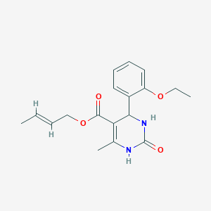 molecular formula C18H22N2O4 B11686828 (2E)-but-2-en-1-yl 4-(2-ethoxyphenyl)-6-methyl-2-oxo-1,2,3,4-tetrahydropyrimidine-5-carboxylate 