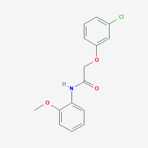 molecular formula C15H14ClNO3 B11686858 2-(3-chlorophenoxy)-N-(2-methoxyphenyl)acetamide 