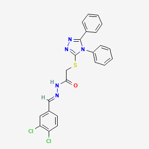 N'-[(E)-(3,4-dichlorophenyl)methylidene]-2-[(4,5-diphenyl-4H-1,2,4-triazol-3-yl)sulfanyl]acetohydrazide