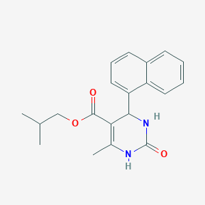 molecular formula C20H22N2O3 B11686879 2-Methylpropyl 6-methyl-4-(naphthalen-1-yl)-2-oxo-1,2,3,4-tetrahydropyrimidine-5-carboxylate 