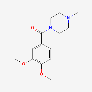 molecular formula C14H20N2O3 B11686910 1-(3,4-Dimethoxybenzoyl)-4-methylpiperazine 