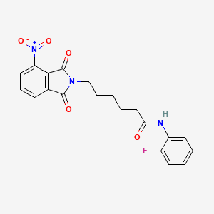 N-(2-fluorophenyl)-6-(4-nitro-1,3-dioxo-1,3-dihydro-2H-isoindol-2-yl)hexanamide