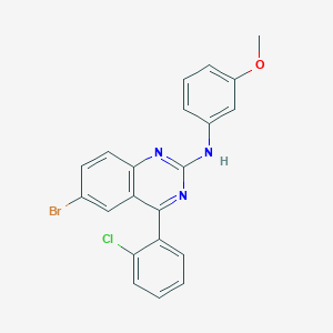 molecular formula C21H15BrClN3O B11686986 6-bromo-4-(2-chlorophenyl)-N-(3-methoxyphenyl)quinazolin-2-amine 