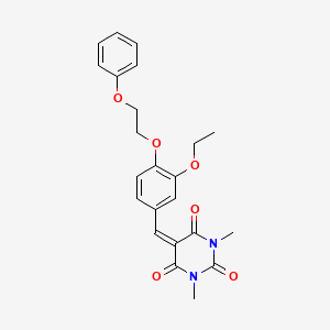 5-[3-ethoxy-4-(2-phenoxyethoxy)benzylidene]-1,3-dimethylpyrimidine-2,4,6(1H,3H,5H)-trione