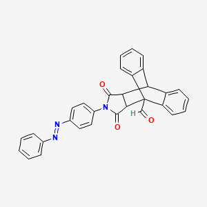 16,18-Dioxo-17-{4-[(E)-phenyldiazenyl]phenyl}-17-azapentacyclo[6.6.5.0~2,7~.0~9,14~.0~15,19~]nonadeca-2,4,6,9,11,13-hexaene-1-carbaldehyde