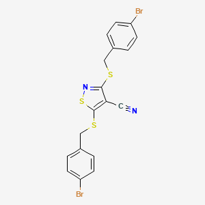 3,5-Bis((4-bromobenzyl)thio)-4-isothiazolecarbonitrile