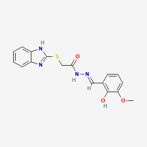 2-(1H-benzimidazol-2-ylsulfanyl)-N'-[(E)-(2-hydroxy-3-methoxyphenyl)methylidene]acetohydrazide