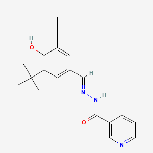 molecular formula C21H27N3O2 B11687059 N'-[(E)-(3,5-di-tert-butyl-4-hydroxyphenyl)methylidene]pyridine-3-carbohydrazide 