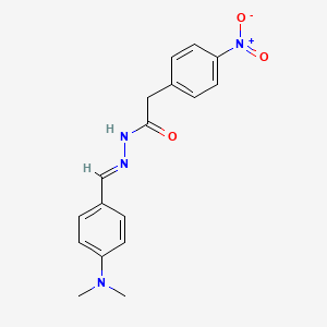 molecular formula C17H18N4O3 B11687082 N'-[(E)-[4-(Dimethylamino)phenyl]methylidene]-2-(4-nitrophenyl)acetohydrazide 