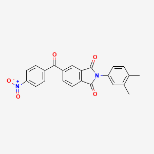 molecular formula C23H16N2O5 B11687085 2-(3,4-dimethylphenyl)-5-[(4-nitrophenyl)carbonyl]-1H-isoindole-1,3(2H)-dione 