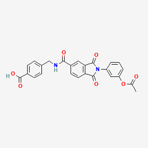 4-{[({2-[3-(acetyloxy)phenyl]-1,3-dioxo-2,3-dihydro-1H-isoindol-5-yl}carbonyl)amino]methyl}benzoic acid