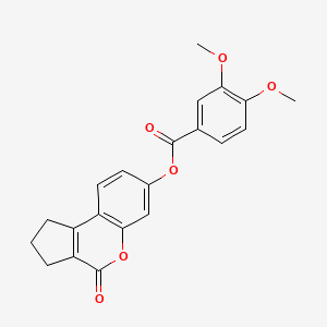 4-Oxo-1,2,3,4-tetrahydrocyclopenta[c]chromen-7-yl 3,4-dimethoxybenzoate