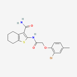 2-[2-(2-Bromo-4-methylphenoxy)acetamido]-4,5,6,7-tetrahydro-1-benzothiophene-3-carboxamide